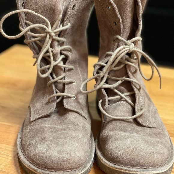 Clarks Suede lace up boots - Picture 5 of 6